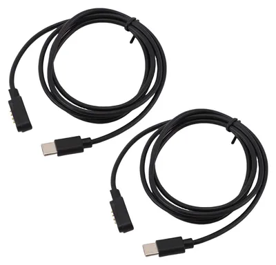 Image de Câble de recharge pour dictaphone en 2 parties, compatible avec PLAUD Note AI, recharge magnétique, 1 m, noir