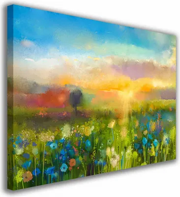 Zdjęcie produktu dla OBRAZ NA PŁÓTNIE 058 Łąka 100x70cm