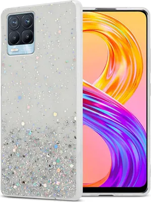 Zdjęcie produktu dla Etui Cadorabo do Realme 8 4G / 8 PRO w kolorze przezroczystym z brokatem Etui ochronne wykonane z elastycznego silikonu TPU z błyszczącym brokatem Etui na telefon Etui na telefon komórkowy