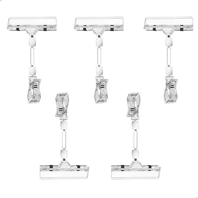Imagen del producto de TRANKIELO® - 5 soportes para etiquetas de precios - transparentes - ideales para etiquetas de precios - perfectos para tiendas y eventos