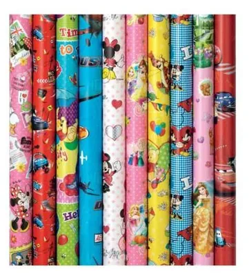 Produktbild von Geschenkpapierrolle Disney, 2 m x 70 cm, 8 Dekore sortiert