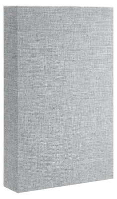 Deko-Buch aus Canvas, 27 x 17 cm, lichtgrau