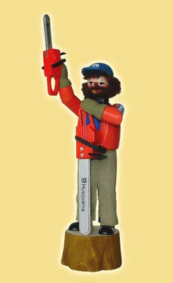 Produktbild von Räuchermann Kettensäger Höhe= 22cm NEU