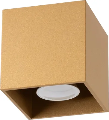 Produktbild von Deckenleuchte QUAD 1 golden 1xGU10 10W Stahl 10x10x10cm Sollux Lighting