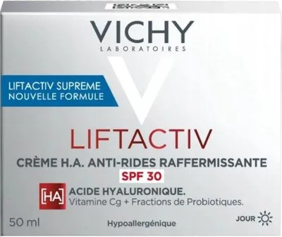 The image shows the front of a product box for Vichy Liftactiv.