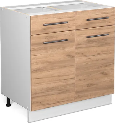 Produktbild von Küchenunterschrank Vicco Fame-Line Goldkraft Eiche 80 cm ohne Arbeitsplatte, Model 38432