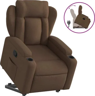 Produktbild von vidaXL Relaxsessel mit Aufstehhilfe Braun Stoff