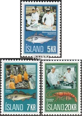 Produktbild von Briefmarken Island 1971 Mi 457-459 (kompl.Ausg.) postfrisch Fischindustrie