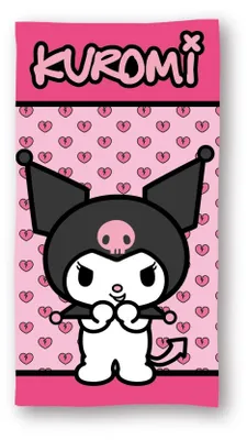 Produktbild von Hello Kitty Kuromi Pink Badehandtuch 70x140cm