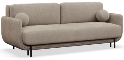 Image de Selsey Ovals – Canapé-lit 3 places en tissu structuré, beige