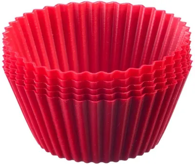 Zdjęcie produktu dla Westmark 6 silikonowych foremek na muffinki, ø 7 cm, czerwone 30142260