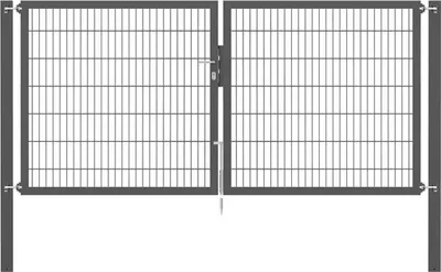 Immagine prodotto di Alberts 637187 Cancello doppio Flexo Plus con accessori, antracite, larghezza 300 cm, altezza 140 cm