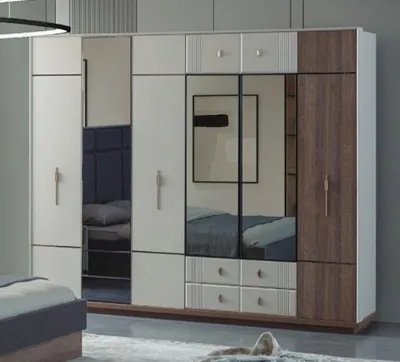 Immagine prodotto di Grande armadio bianco Camera da letto elegante in legno Armadi