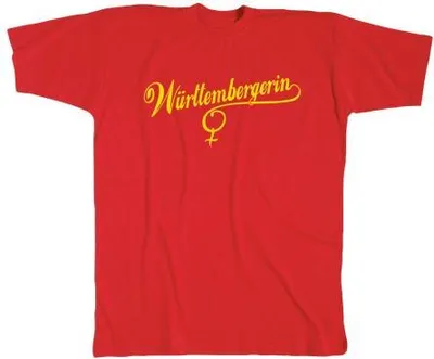 Produktbild von T-Shirt mit Print - Württembergerin - 10514 rot - Gr. S-3XL Größe - L