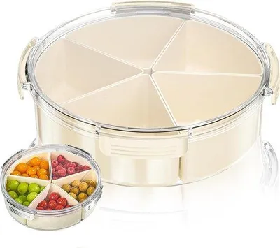 Produktbild von Kunststoff-Snackbox mit Deckel und 5 Fächern