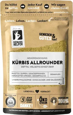Produktbild von Kürbis Allrounder, gemahlen, Kürbisgewürz für Kürbissuppe & Ofenkürbis, 75g