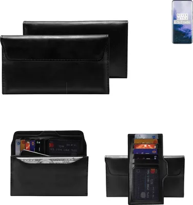 Produktbild von K-S-Trade Handy Hülle kompatibel mit OnePlus 7 Pro 5G Schutz Hülle Tasche Schutz Case Handytasche Kunstleder schwarz, 1x