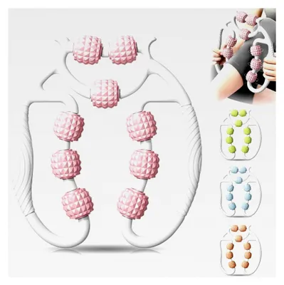 Produktbild von Massageroller für Beine und Arme, Massagegerät zur Cellulite-Reduktion (Rosa)