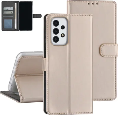 Image de Étui Samsung Galaxy A23 - Porte-cartes pour 3 cartes - Fermeture magnétique - Or