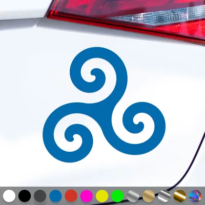 Produktbild von PantherPixel Triskele Aufkleber Keltische Kelten Wikinger Sticker Auto Geschenkidee Farbe Blau