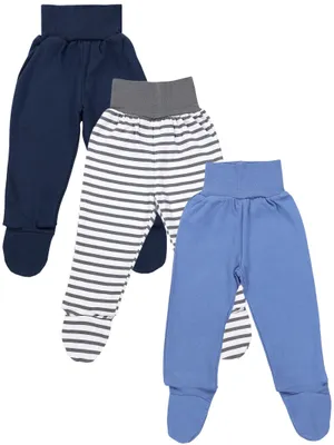 Produktbild von TupTam Baby Jungen Strampelhose mit Fuß 3er Pack, Farbe: Farbenmix 1, Größe: 80