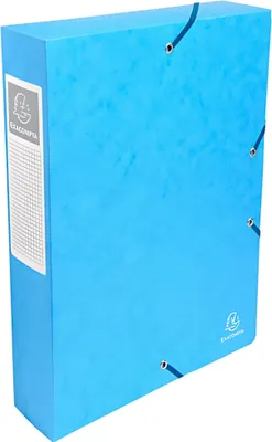 Image de Boîte d'archivage Exacompta Exabox 60 mm, format A4, turquoise, carton manille, Nature Future