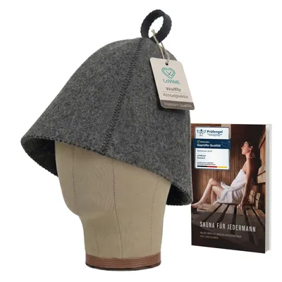 Immagine prodotto di Cappello da sauna Lowell in feltro, motivo grigio, per uomo e donna