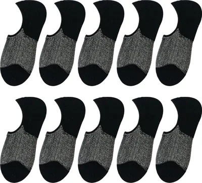 Produktbild von 10 Paar Glitzer-Bootssocken für Damen, unsichtbar, transparent, seidig, durchsichtig, glänzend, ultradünn, für Frühling und Sommer