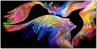 Produktbild von Coloray Bild aus Leinwand 100x50 Leinwand Dekoration - Grafiken Paar