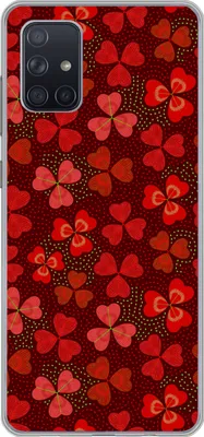 Produktbild von MuchoWow® Handyhülle Schutzhülle Hülle für Telefoonhoesje Samsung Galaxy A51 5G Muster - Klee - Rot Silikon Softcase Handy Hülle - Abbildung