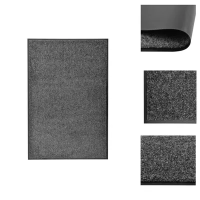 Image de vidaXL Tapis de sol Lavable Anthracite 60x90 cm - Tapis de sol