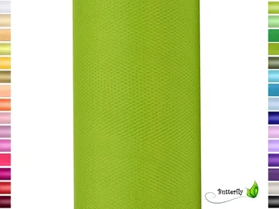 Produktbild von 9m Rolle Tüll 15cm, Farbauswahl:lindgrün 548H