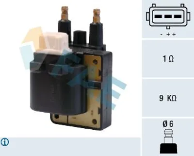 Produktbild von FAE 80221 Zündspule für VOLVO V40 Kombi (645) für RENAULT MEGANE I (BA0/1) MEGANE Scenic (JA0/1) MEGANE I Cabriolet (EA0/1)
