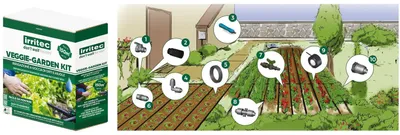 Image de Kit d'irrigation goutte à goutte pour jardin et potager Veggie-Garden Irritec