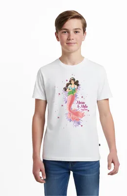 Produktbild von Spreadshirt Schleich Bayala Meerjungfrau Marina & Malia Teenager Premium T-Shirt, 146/152 (10 Jahre), Weiß