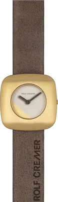 Produktbild von Rolf Cremer 508007 Edge Damen Uhr, Leder, Edelstahl Gold plattiert
