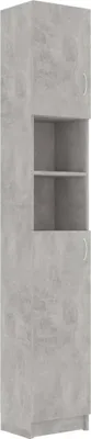 Image de vidaXL Armoire de salle de bain gris béton 32×25,5×190 cm Panneau de particules