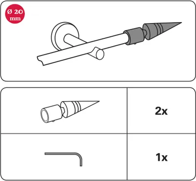 Produktbild von Gardinia Endknopf Spitze zu Stilprogramm Chicago, Ø 20 mm, weiß, 2-er Pack