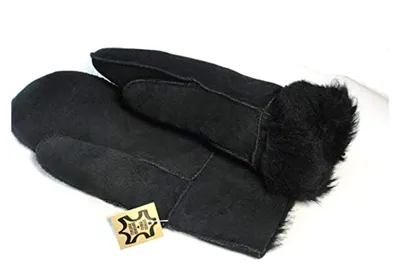 Produktbild von Lammfellhandschuhe für Damen und Herren Fausthandschuhe