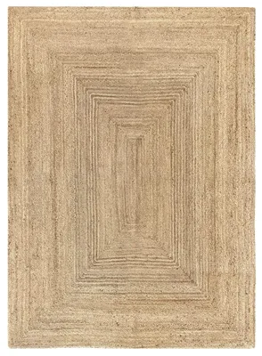 Jute-Teppich handgewebt 230x160 cm natur rechteckig