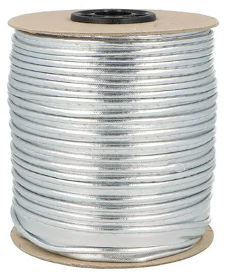 Produktbild von 5m glänzendes Paspelband 10mm Stoffband Nähkante Paspelschnur gold / silber
