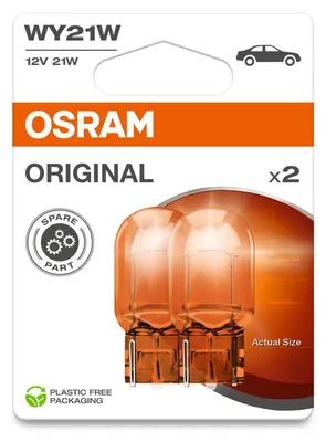 Obrázok produktu pre OSRAM ORIGINAL WY21W WX 3x16d 12 V/21 W (2er Blister)