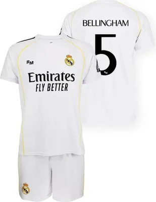 Image de Jude Bellingham Real Madrid Maillot Domicile Enfants 25/26 - Taille 152 - Merchandising Officiel - Boutique Officielle Real Madrid