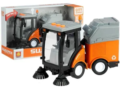 Produktbild von Straßenkehrmaschine Korblichter klingt orange 1:16
