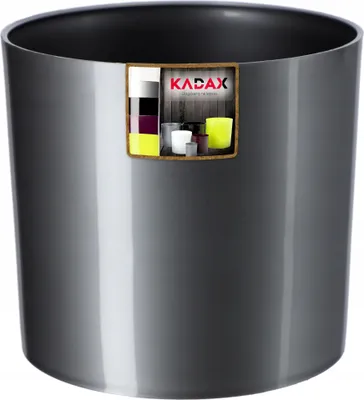 Obrázek produktu pro Plastový květináč KADAX "Figari", jednoduchý květináč, kulatý květináč, 13 cm, stříbrný