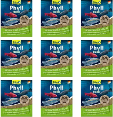 Produktbild von Tetra Phyll Futterbeutel 12g / Packung 9 Stück