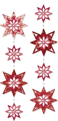Produktbild von URSUS Deko Accessoires 3D Paper Decoration "Sterne rot"