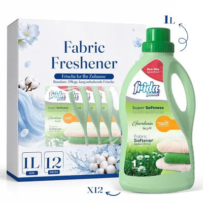 Produktbild von Frida Fabric Textilerfrischer 12 x 1L Gardenia – floraler Wäscheduft für Kleidung & Textilien