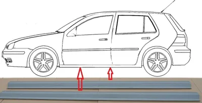 Produktbild von Schweller Reparaturblech Set für VW Golf IV 4 (3/5 Türer) – Rechts + Links – Verzinkt