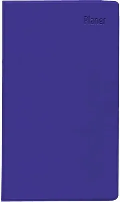 Immagine prodotto di Zettler - Agenda tascabile 2025 viola, 9,5x16 cm, calendario tascabile con 32 pagine in copertina plastificata, 1 mese su 2 pagine, rubrica separata, conteggio delle settimane, fasi lunari e calendario tedesco
